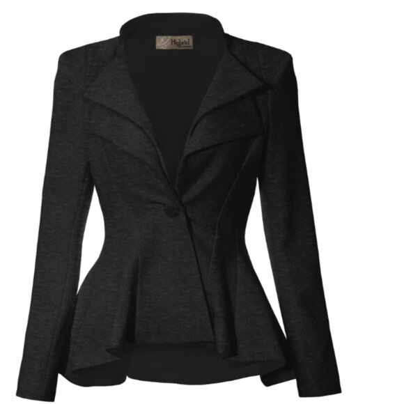 2 For $30 NWT Hybrid & Company  Dressy Double Lapel  peplum blazer XL - Picture 1 of 9